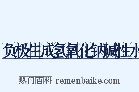 负极生成氢氧化钠碱性水是什么意思的图片